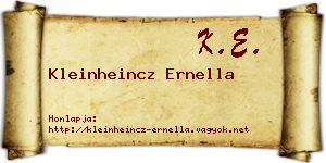 Kleinheincz Ernella névjegykártya